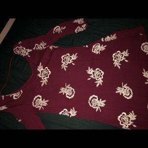 Floral Burgundy dress